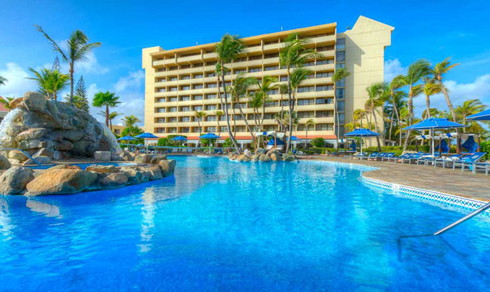 The Barcelo swimming pool in Aruba